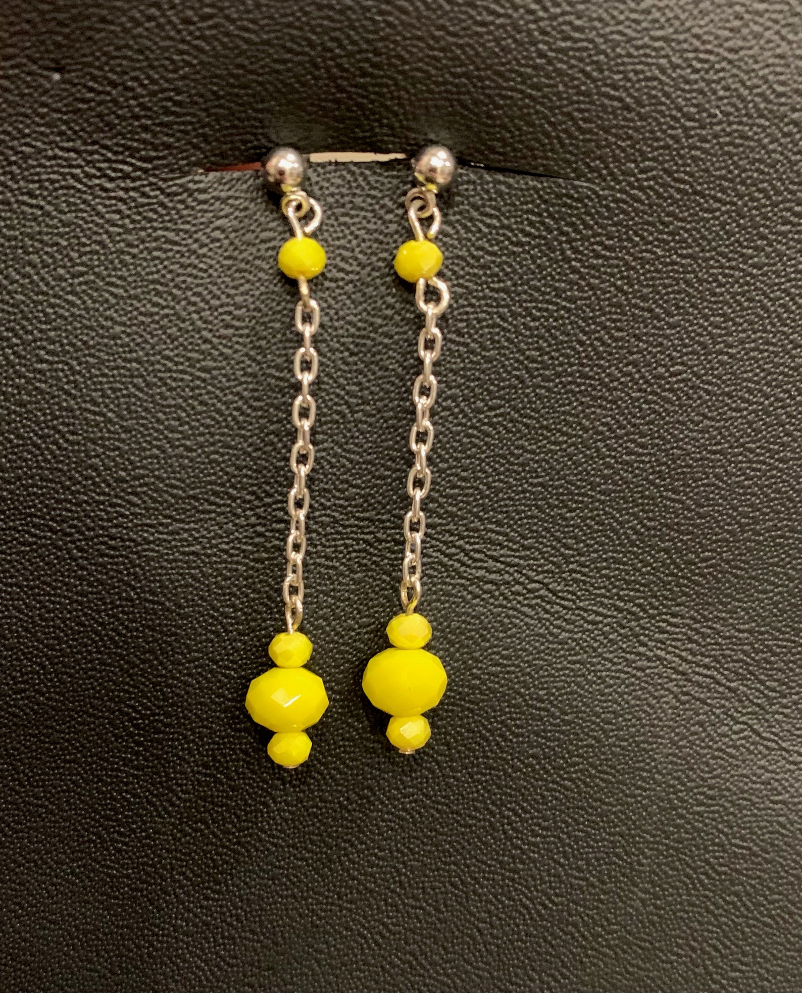 Yellow Dangle Earrings Etsy
