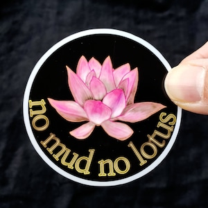 Lotus Aufkleber, Kein Schlamm kein Lotus Aufkleber, Zen Kunst, Lotus Abziehbilder, Zen Aufkleber, Kreis Lotus Aufkleber, Positive Aufkleber, Laptop Aufkleber, Zen,