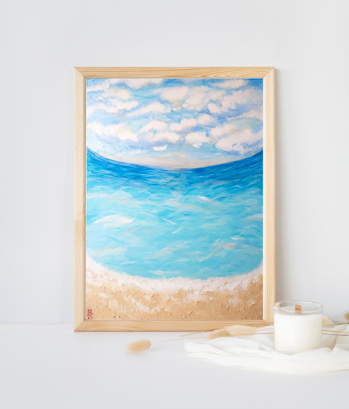 30x24 Just Breathe Original Painting on Canvas Abstract Beach Etsy