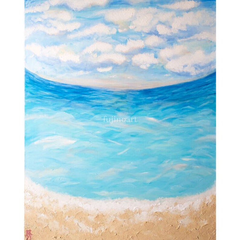 30x24 Just Breathe Original Painting on Canvas Abstract Beach Etsy