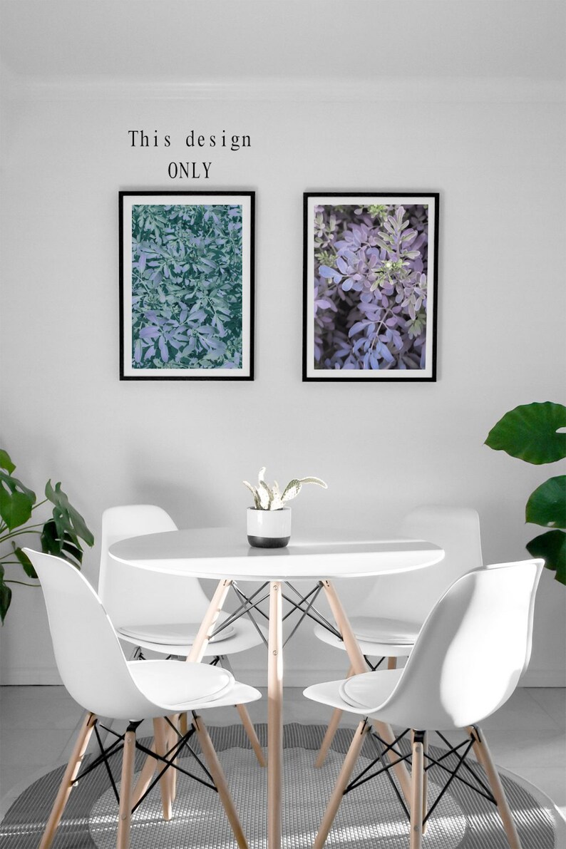 Blue Mint Green Leaves Instant Download Plant Printable Art - Etsy