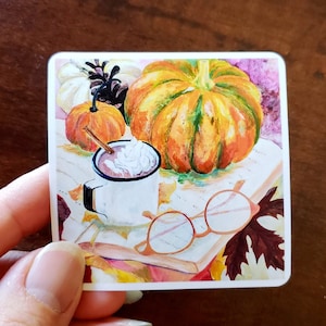 Pumpkin stickers Fall vinyl stickers, Sticker for laptops, waterbottle sticker, waterproof sticker decal, painting sticker, Thanksgiving art