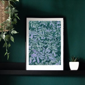 Blue Mint Green Leaves Instant Download Plant Printable Art Boho ...