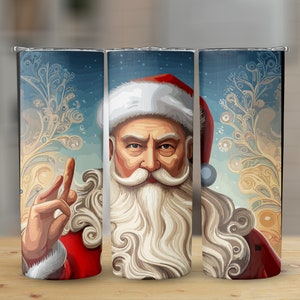Santa Claus Png, 20 oz Tumbler png, Sublimation 20 oz Tumbler Download, Christmas Tapered Png, Christmas Straight PngVisions of Santa