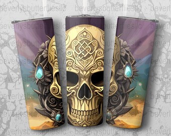 Worlds of Skulls Png, Download di Skull Tumbler, Wrap per Tumbler, Wrap per Teschio, Skull Png, Skull 20 oz Png, Tumbler di Halloween Png, Wrap da 20 oz