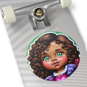 Girl Party Favors, Girl Stickers, Baby Doll Stickers, Gift Tag Stickers, Birthday Stickers, Round Vinyl Stickers, Waterproof Stickers