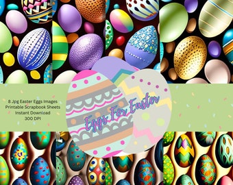 Eggs for Easter, Easter Printable paper, Printable Easter paper
