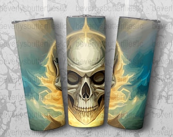 Worlds of Skulls Png, Download di Skull Tumbler, Wrap per Tumbler, Wrap per Teschio, Skull Png, Skull 20 oz Png, Tumbler di Halloween Png, Wrap da 20 oz