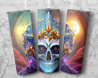 Worlds of Skulls Png, Download di Skull Tumbler, Wrap per Tumbler, Wrap per Teschio, Skull Png, Skull 20 oz Png, Tumbler di Halloween Png, Wrap da 20 oz