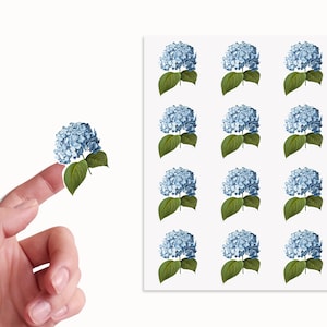 Blaue Hortensien-Aufkleber | Aufkleber | Niedliche Aufkleber | Journal Aufkleber | Happy Planner | Planner Sticker Kit | Geburtstagsgeschenk |