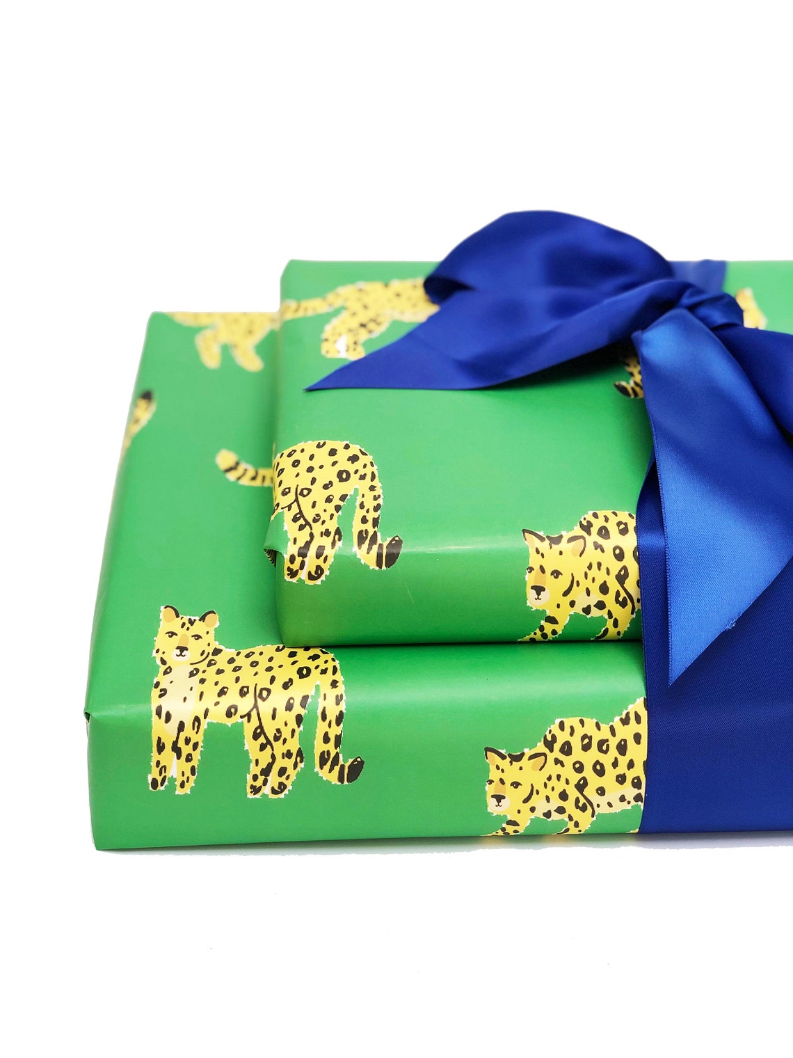 Green Leopard Gift Wrap Pink Chinoiserie Gift Wrap Leopard - Etsy