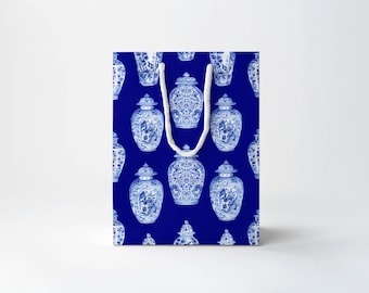 Blue Ginger Jar Gift Bag