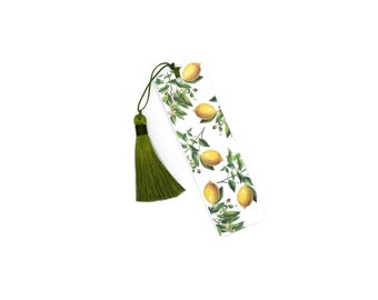 Vintage Lemon Bookmark | Books Lover Gift | Bookmark Tassels | Bookmarks for Women