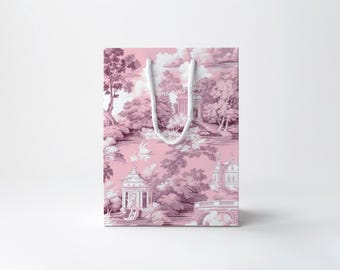 Pink Toile Gift Bag