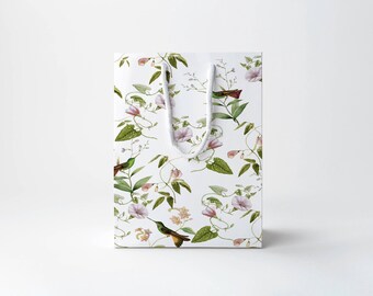 White Chinoiserie Bird Gift Bag