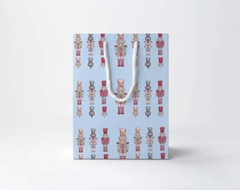 Blue Nutcracker Gift Bag