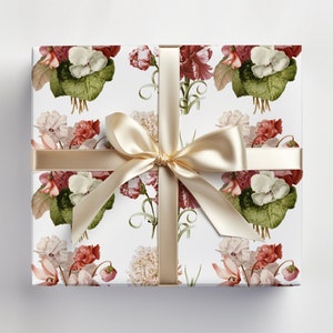 Papel de embrulho floral | Papel de embrulho | Presente de aniversário | Papel de embrulho | Impressão abstrata | Presente para ela | Presente de noivado