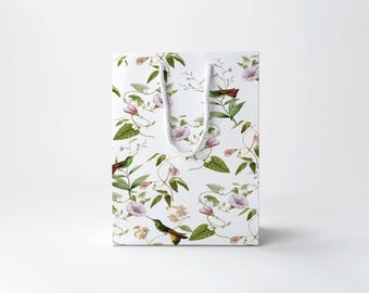 White Chinoiserie Bird Gift Bag