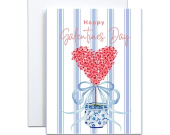 Chinoiserie Valentine's Greeting Card | Valentines Card | Galentines Card
