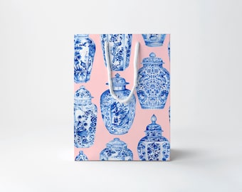 Pink Ginger Jar Gift Bag