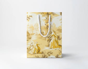 Yellow Toile Gift Bag