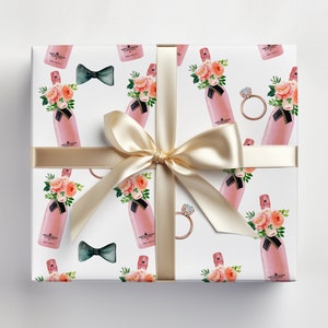 Rose&#39; Wrapping Paper Wedding Gift Wrap Scrapbooking Floral gift for Her Wrapping Paper Housewarming Gift Hostess Gift Wedding