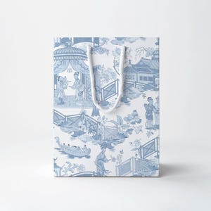Borsa regalo Jardin blu e bianca