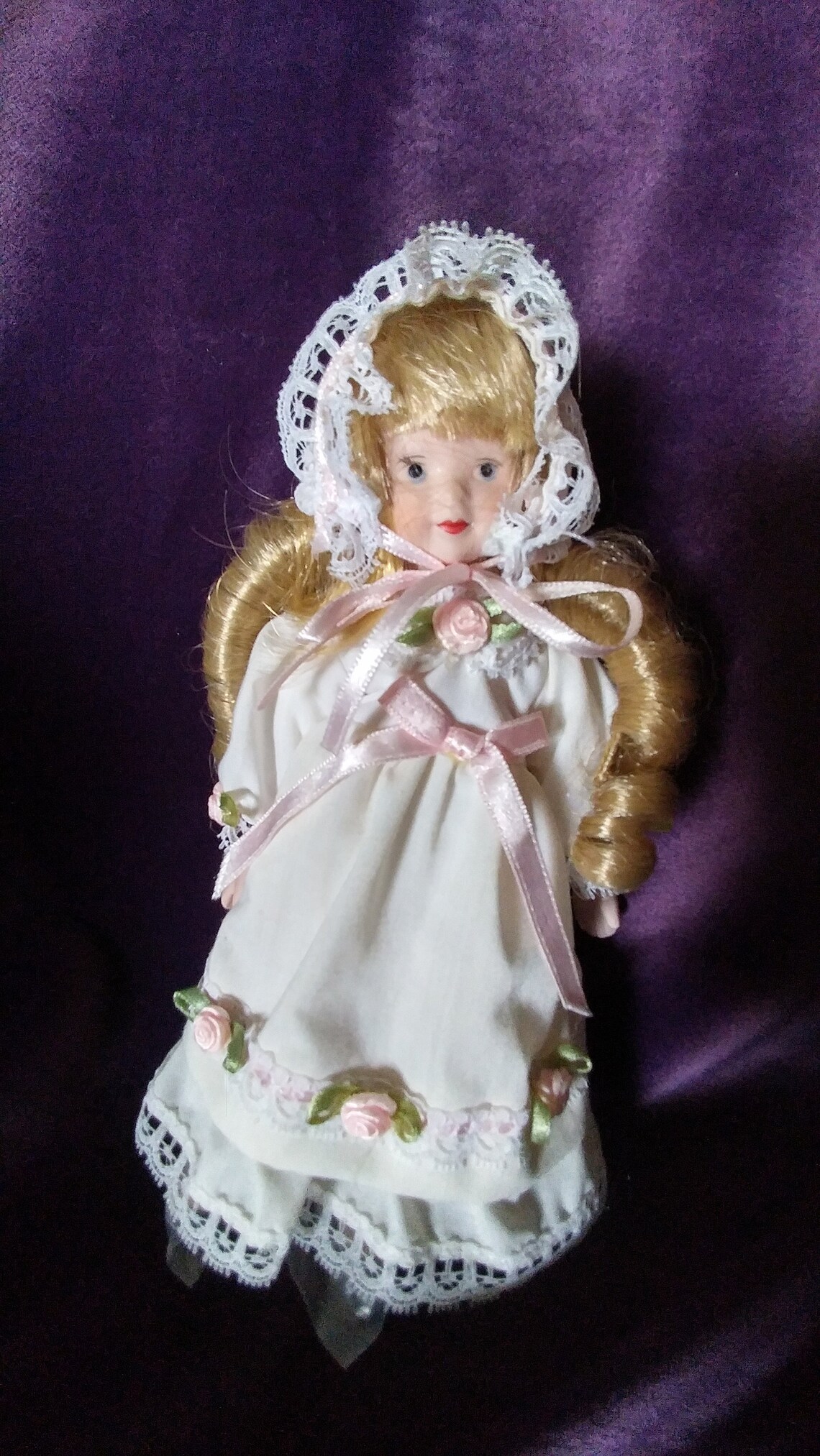 Small Porcelain and Cloth body Doll Etsy
