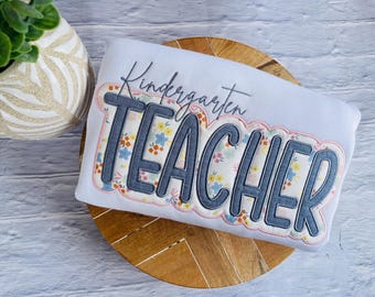 Personalized Embroidered Teacher T-Shirt | Comfort Colors | Teacher Gift| Teacher Appreciation Week | Teacher Shirt
