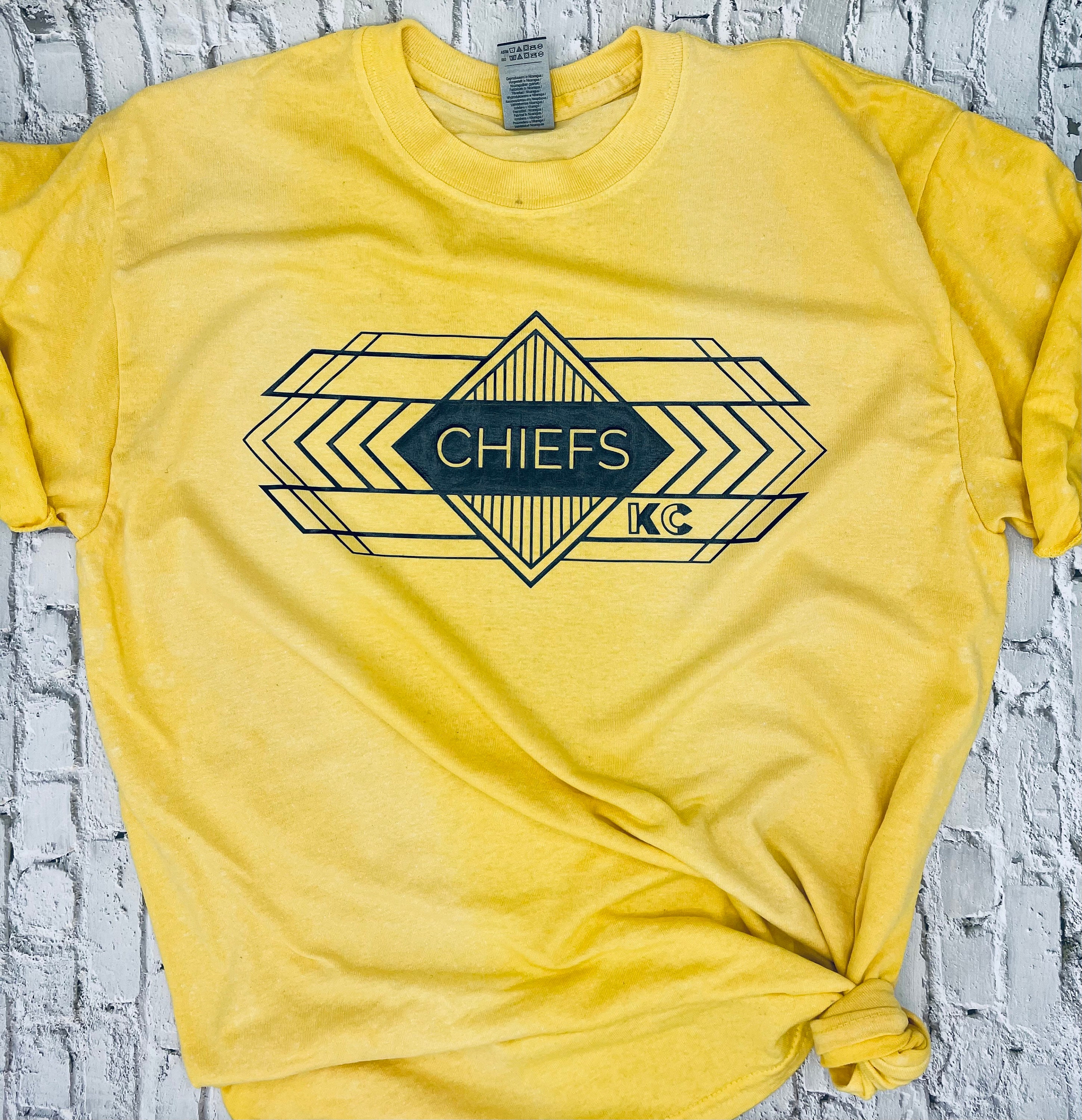 Chiefs T-shirt Geometric Design Yellow 