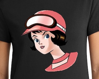 Speed Racer & Trixie Heart T-shirt Gildan Black or White