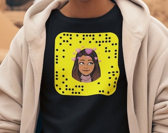 Snapchat customizable scannable Emoji T-Shirt Front