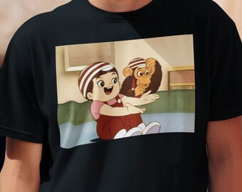 Spritle & Chim Chim T-Shirt Speed Racer Black or White Mens