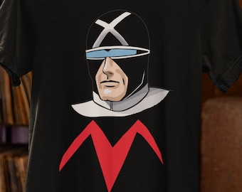 Racer X & "Red M" T-Shirt Speed Racer Gildan Black or White