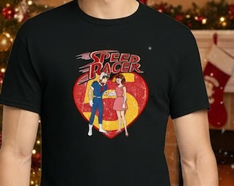 Speed Racer & Trixie Heart T-shirt Gildan Black or White
