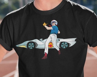 Speed & The Mach 5 T-Shirt Speed Racer Gildan Black or White