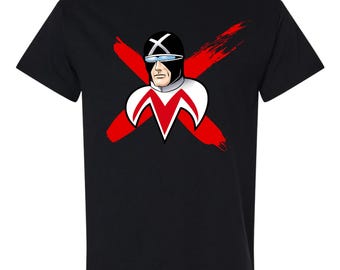 Racer X & "Red M Background" T-Shirt Speed Racer Gildan Black or White