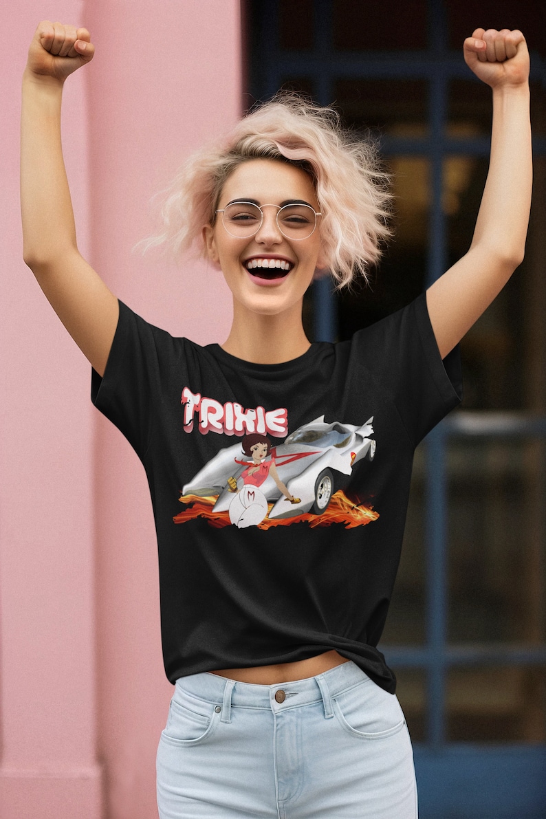 Trixie T-shirt and the Mack 5 Speed Racer Gildan Black or White - Etsy