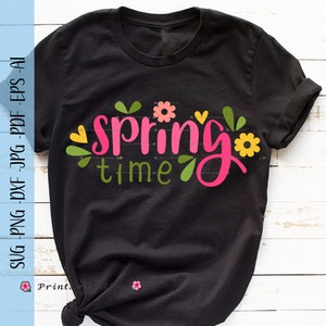 Spring Time Svg Cut Files Spring Svg Spring Cutting File For Circut Spring Quote Hand Drawn Font Spring Png Svg Spring Svg Png Eps Dxf