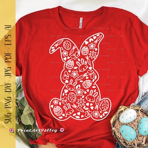 Wielkanoc SVG Króliczek Wielkanocny Png Kwiatowy Króliczek SVG Wiosna Wesoła Koszulka Wielkanocna Svg Pliki Wielkanocne Do Sublimacji Cricut Projekty Cricut Królik Wielkanocny