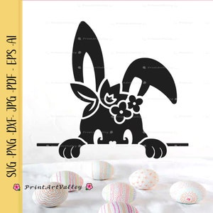 Bunny Peek A Boo Svg Peaking Bunny Kids Shirt Funny Bunny Shirt SVG Rabbit Easter Png Rabbit Png Svg Files For Cricut Sublimation Bunny Dxf