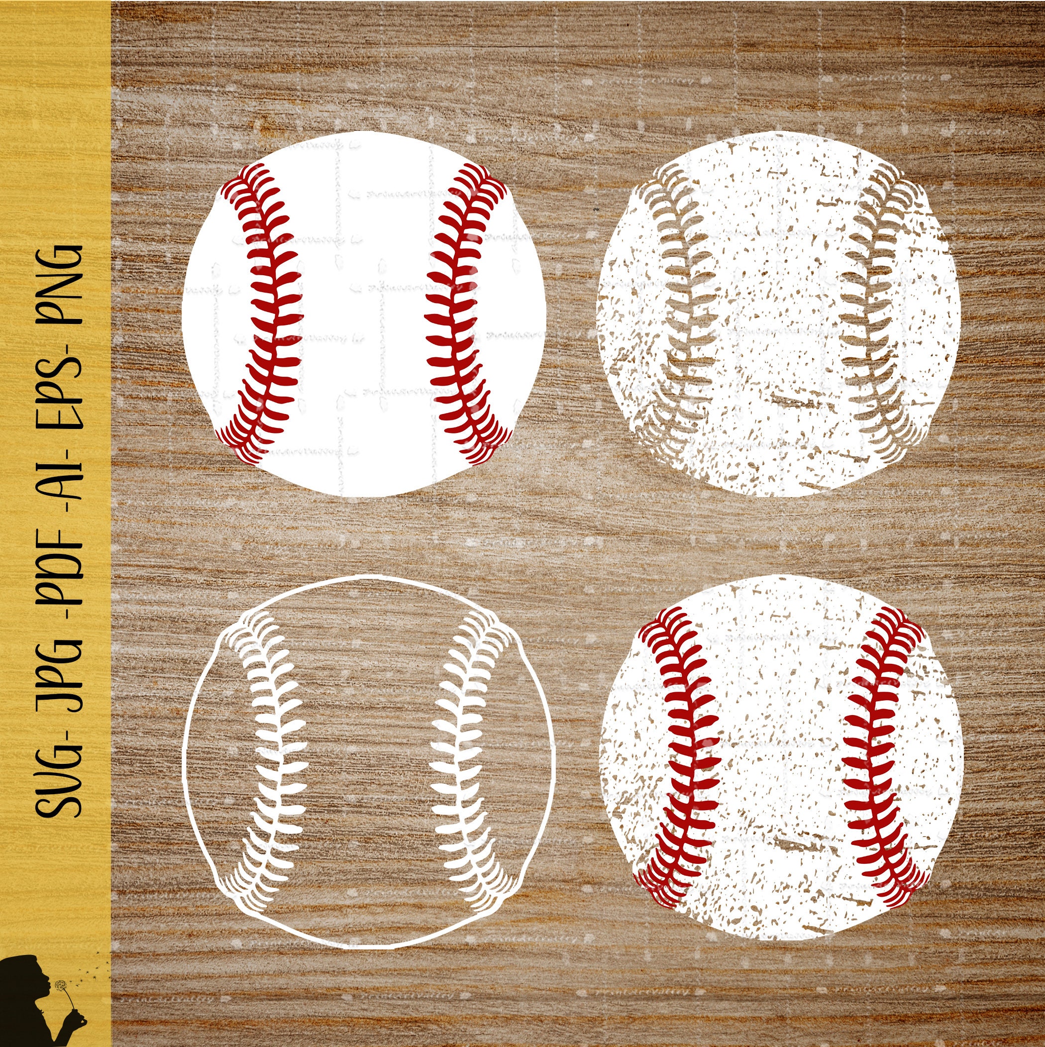 Baseball Ball Svg Distressed Baseball Ball Png Grunge Baseball Svg ...