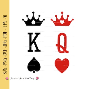 King And Queen Svg File For Circut Dxf King And Queen Png Popular Svg Couples Shirt Svg Instant Download