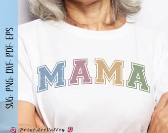 Mama Varsity Svg Mama Retro Svg Mother's Day Svg Mama Letters Retro Mom Shirt Mama Varsity Png Mama Varsity Shirt Design Mama Png Gift DIY