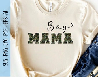 Boy Mama Camo Png Svg Mother&#39;s Day Gift Png Mom of Boys Camo Sublimation PNG Boy Mama Shirt Camouflage Print Mama Design Boy Mama Camouflage