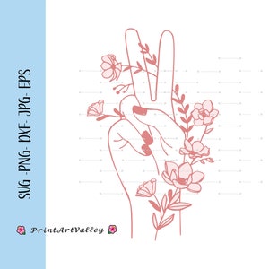 Hand Peace Sign Svg Peace Hand Svg Peace Hand Sign Print Hand Peace Sign SVG Cut File for Cricut Silhouette Svg