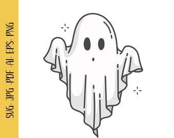 Geist SVG Niedliche Halloween-Geister Gruselige Saison Png Clip Art Boo svg Kinder Halloween Retro Geist Silhouette svg geschnitten Datei für Cricut