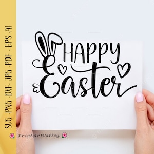 Happy Easter Letters Bunny Ears Svg Bunny Ears Happy Easter Letters With Bunny Ears Letters Svg Happy Easter Png Bunny&#39;s Ears Svg Png Bunny