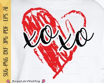 XoXo Svg Heart Xoxo Svg File For Cricut Valentine Xoxo Svg xoxo svg valentine svg Cut File For Cricut