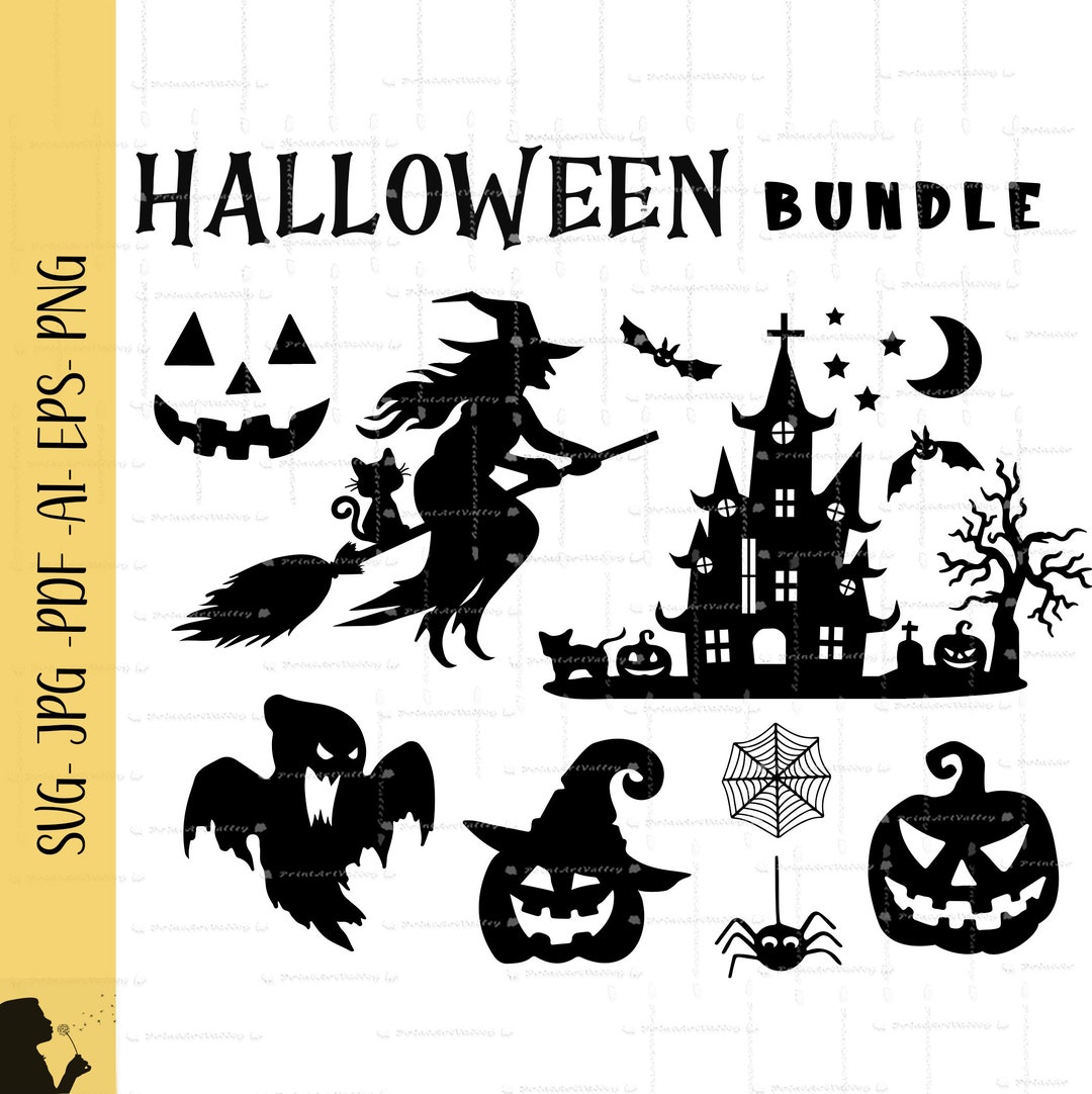 Halloween SVG PNG Bundle Happy Halloween Scary Cut File Cricut Svg ...